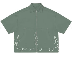 Ropa de gimnasio para hombre, camiseta transpirable con cremallera, manga corta, ajustada, ropa deportiva de verano, top de entrenamiento de moda deportiva informal - Product Image 5