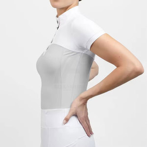 Chemise de concours équestre respirante à manches courtes pour femmes, fabriquée par Alexandria Industries. - Product Image 6
