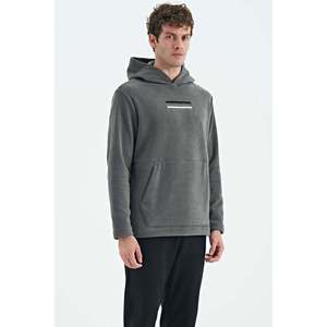 เสื้อสเวตเชิ้ตผ้าฟลีซโพลีเอสเตอร์สีเทาเข้มสำหรับผู้ชาย Air Jones - สวมใส่สบาย ลำลอง และทนทานสำหรับฤดูหนาว - Product Image 6