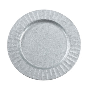 Assiette de chargeur en métal doré au design élégant organisée pour l'affichage de mariage vaisselle décorative sous assiette assiette assiette de chargeur de dessert royal - Product Image 2