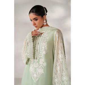 Ensemble de costume en mousseline de soie brodée pour femmes PR-1248 - Product Image 4