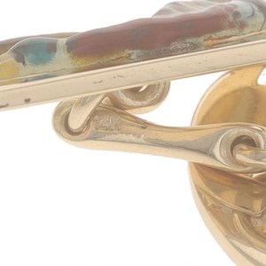 Boutons de manchette émail vintage canard volant pour hommes bijoux de mode véritable or jaune 18 carats oiseaux aquatiques bijoux botten - Product Image 3