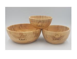 Grands et moyens bols de service en bambou bols à soupe en bois naturel fabriqués au Vietnam pour la vaisselle de cuisine à domicile - Product Image 3