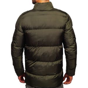 Chaqueta de invierno acolchada informal para hombre de nuevo diseño 2025b, abrigos de lona gruesos y cálidos de alta calidad, cuello levantado, venta al por mayor de Pakistán - Product Image 3