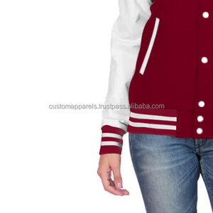 <b>Quilted</b> Cotton Fleece Varsity Jacket for Women with Custom Embroidery and Breathable Design - Product Image 6