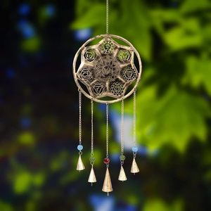 Campanas de viento de diseño moderno, pájaro artístico en ramas de árbol, campanas colgantes de Metal, campanas de viento con acabado dorado para decoración del hogar - Product Image 6