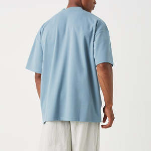 เสื้อยืดผ้าฝ้ายสะพายไหล่ขนาดใหญ่200 250เสื้อยืดเปล่าสำหรับผู้ชายเสื้อโอเวอร์ไซส์ออกแบบโลโก้ได้ตามต้องการ - Product Image 2