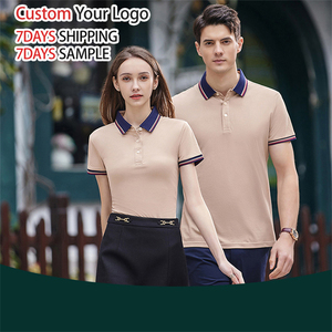 Algodón CVC de Alta Calidad para Camisetas de Verano, Tejido Sólido, Transpirable, de Secado Rápido, Unisex, con Logotipo Bordado Personalizado para Camisetas de Golf para Hombre - Product Image 1