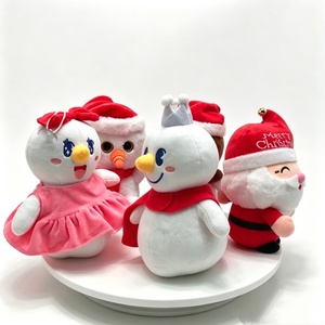 Ensemble de peluches de Noël personnalisées, peluche bonhomme de neige, peluche Père Noël, poupées en peluche festives, peluches pour les fêtes d'hiver - Product Image 2