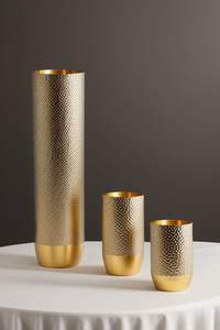 Vase de sol de forme ronde en métal plaqué or nouveau pot de fleur en métal de style côtier pour la maison hôtel couloir décoration utilisation - Product Image 3