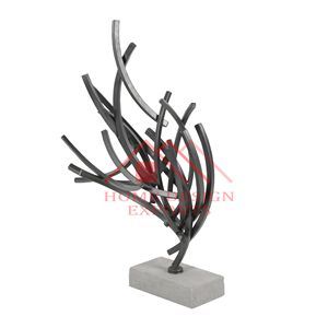 Escultura de mesa con pluma dorada para decoración de escritorio, escultura de escritorio abstracta de diseño moderno para oficina, en venta - Product Image 5