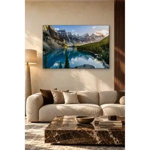 Impresión en lienzo de las montañas nevadas de Fida y el lago Moraine Turquesa - Product Image 4