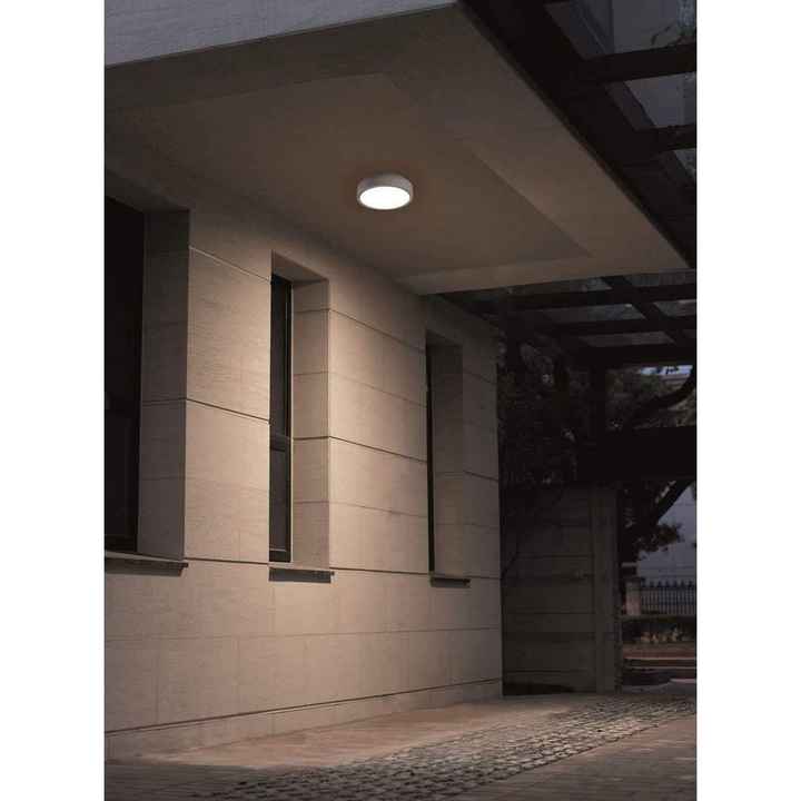 LEDUNI luce rotonda da soffitto a LED 24W 2480LM bianco caldo 3000K 120 IP40 opalino alluminio 300*40Hmm angolo