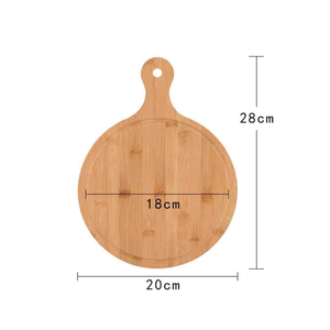 Planche à pizza réutilisable personnalisée en bambou, planche à charcuterie en bois, planche à pizza avec poignée, plateau de service - Product Image 2