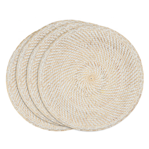 Manteles Individuales redondos hechos a mano para boda, Material de mimbre ecológico, de diseño moderno, marrón, cargador de mimbre - Product Image 5