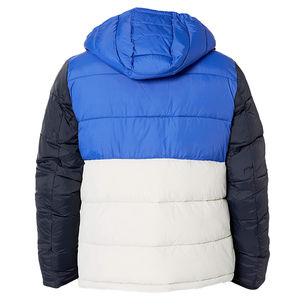 ผู้ผลิตเสื้อแจ็คเก็ตขนแกะผู้ชายปี 2026 สไตล์สตรีทแวร์แบบ Color Block เสื้อโค้ทบุนวมแบบ Quilted อุ่นสบายสำหรับฤดูหนาว คอตั้ง ติดกระดุมด้านหน้า - Product Image 6