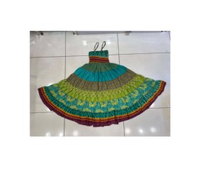 Verano bohemio atractivo diseño Patchwork capa faldas vestido de lujo impreso vestido de dama de honor para fiestas de verano transpirable - Product Image 1