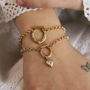 Conjunto de joyería de acero inoxidable con incrustaciones de circón geométrico, Collar chapado en oro a la moda, pulsera, estilo Simple para fiesta de boda, mujer - Product Image 2