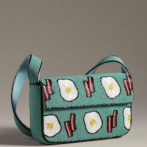 Sac à bandoulière brodé de perles motif parasol de plage d'été, sac à rabat à franges motif parasol mignon, sac à main pour femme pour les vacances et les fêtes - Product Image 5