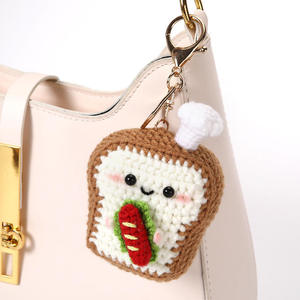 Porte-clés en crochet faits main en forme de nourriture mignonne pour la décoration quotidienne et les cadeaux, adaptés à tous les âges - Product Image 3