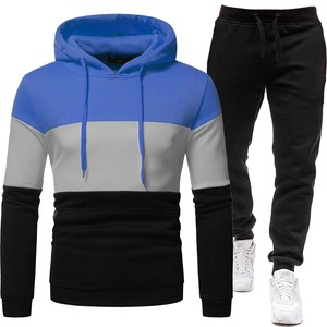 Sweats à capuche pour hommes 2 pièces ensemble noir sweat à capuche + pantalon de survêtement surdimensionné sport survêtement décontracté ensemble 2 pièces vêtements d'extérieur + ensembles de pantalons - Product Image 4