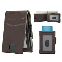 Dompet Kartu Pendek Pria Bahan Kulit Serat Karbon, Tipis, Stylish, Tahan Lama, Anti RFID, Poliester Kualitas Premium Buatan India, Untuk Perjalanan