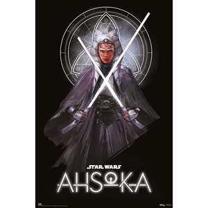 Póster de Anime de Star Wars: Ahsoka Tano con Espadas Láseres, con la Ahsoka de la Serie Ahsoka - Product Image 1