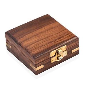 Faizacraft Compas en laiton de taille personnalisée avec boîte en bois Affichage du cadran gravable et pour les activités de camp en plein air - Product Image 6