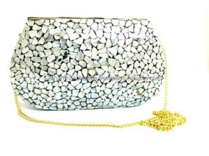 Artesanía de lujo, recién llegado, hecho a mano, mosaico indio, bolso de Metal para mujer, bolso de fiesta de noche Ele a precio mayorista - Product Image 3