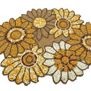 Wholesale Factory Price Glass <b>Beaded</b> <b>Placemats</b> Designer Decorative <b>Beaded</b> <b>Placemats</b> for Farmhouse Wedding a Great Tabletop Decor - Product Image 5