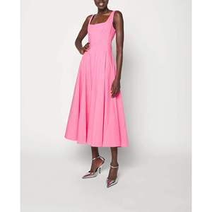 Abito STAUD Taglia 4 Rosa Plumeria in Cotone Traspirante, Linea ad A con Vita Naturale Elasticizzata, Comodo - Product Image 1