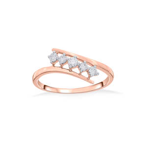 Anillo de Cóctel Vintage con Rubí Corte Marquesa y Circonita en Oro Amarillo - Product Image 3