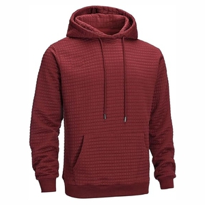 Sudadera con capucha color granate oscuro – Sudadera con capucha de estilo urbano minimalista y moderno, precio al por mayor y alta calidad - Product Image 4