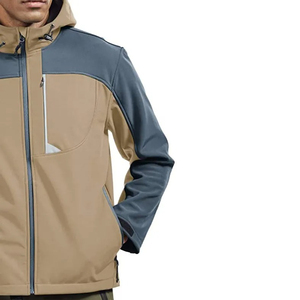 Chaquetas de Softshell de Lona para Hombre, de Moda, Alta Calidad, Invierno, Estilo Urbano, con Capucha, Impermeables, Cierre de Cremallera, Directo de Fábrica - Product Image 2