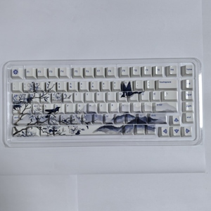 Màu xanh trắng sứ loạt PBT Bàn Phím Cơ Keycaps Cherry Hight 75 bố trí chiều cao phong cách Trung Quốc - Product Image 5