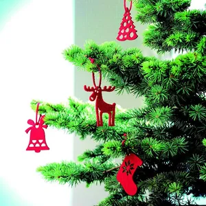 Set di 6 Decorazioni Natalizie in Feltro ROUGE per Merchandising - Product Image 2
