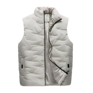 Gilet d'hiver unisexe de haute qualité, rembourrage en duvet, fermeture éclair, mélange polyester/coton, respirant, vêtement d'extérieur chaud, doublure - Product Image 3
