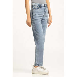 กางเกงยีนส์ผู้หญิงระบายอากาศได้ดี รุ่น WM-JNS-WS24-012 ทรงสกินนี่ สเตรท บอยเฟรนด์ เอวยางยืด สไตล์คาร์โก้ - Product Image 4