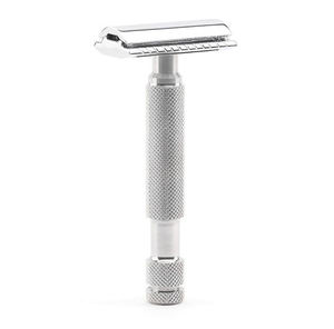 Rasoir de sécurité de qualité professionnelle, manche en acier inoxydable poli, lame simple haute précision, non jetable, pour le visage - Product Image 6