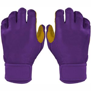 Gants de frappe de baseball professionnels en cuir de haute qualité pour adultes, couleur personnalisée, manchettes courtes, confortables, durables, écologiques - Product Image 1