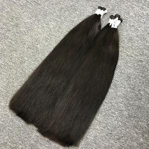 Extensiones de cabello humano Remy virgen 100% recto a granel vietnamita de alta calidad, máquina de doble trama, cutícula alineada, cabello al por mayor - Product Image 1