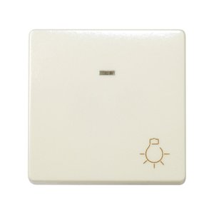 Pulsante a pressione color avorio con luce incisa 10 A 250 V (Simon 27 27161-62) - Product Image 1
