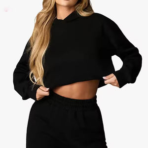 Sweats à capuche tricotés écologiques de haute qualité avec silhouette Streetwear respirante à l'épaule pour logo avant d'hiver - Product Image 1