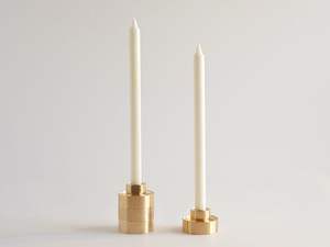 Bougeoir empilable en laiton bougeoir décoratif de luxe en métal conception modulaire pilier bougie décor à la maison noël pâques - Product Image 3