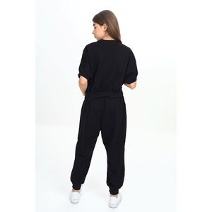 Conjunto de chándal de cuello redondo de manga corta estampado para niñas - Product Image 6