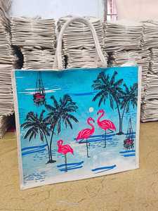 Meilleurs sacs de transport à provisions en jute biodégradable avec sérigraphie en soie logo personnalisé surface unie prix d'usine en Inde - Product Image 6