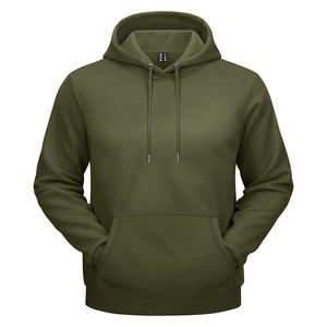 Vente en gros 2025 – Sweat à capuche épais pour homme en molleton 400 GSM 100 % coton, coupe classique, ourlets côtelés, écoresponsable, chaud, style streetwear - Product Image 1