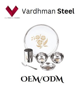 Vente en gros de qualité supérieure 6 pièces en acier inoxydable classique ensemble de dîner motif végétal couverts assiettes INS Design pour cadeaux d'affaires - Product Image 5