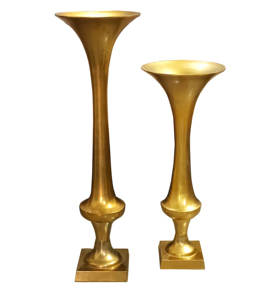 Florero de aluminio de nuevo estilo, jarrón de Metal con acabado dorado hecho a mano para decoración de mesa de boda, macetas y jardineras de boda - Product Image 5