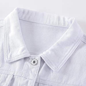 แจ็กเก็ตยีนส์แนวสตรีทสำหรับผู้หญิงแจ็กเก็ตยีนส์แนวสตรีทผ้าฝ้ายทอลายทแยงสำหรับใส่กลางแจ้งแนวสตรีทสไตล์วินเทจ - Product Image 6